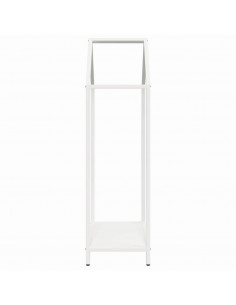 Rastrelliera per Legna da Ardere Bianca 40x25x90 cm