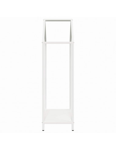 Rastrelliera per Legna da Ardere Bianca 40x25x90 cm