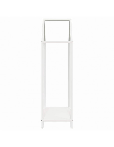 Rastrelliera per Legna da Ardere Bianca 40x25x90 cm