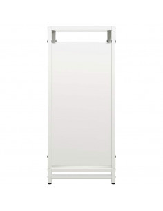 Rastrelliera per Legna da Ardere Bianca 44x28x65 cm