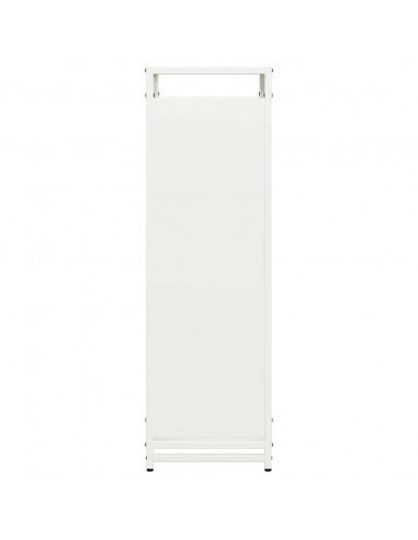 Rastrelliera per Legna da Ardere Bianca 44x28x90 cm