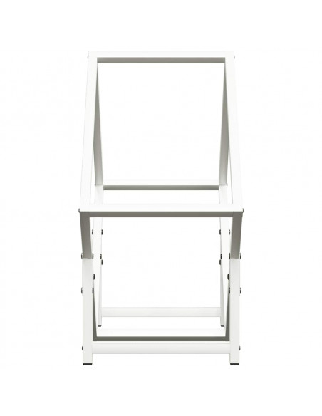 Rastrelliera per Legna da Ardere Bianca 50x25x50 cm