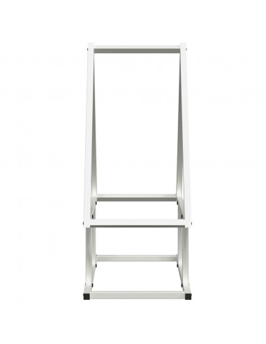Rastrelliera per Legna da Ardere Bianca 50x25x60 cm