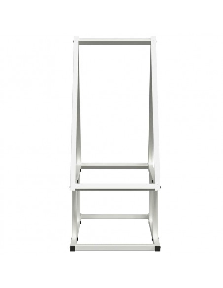 Rastrelliera per Legna da Ardere Bianca 50x25x60 cm