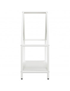 Rastrelliera per Legna da Ardere Bianca 60x25x60 cm
