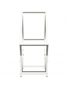 Rastrelliera per Legna da Ardere Bianca 60x25x60 cm
