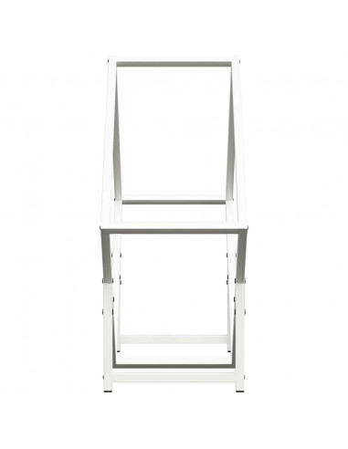Rastrelliera per Legna da Ardere Bianca 60x25x60 cm