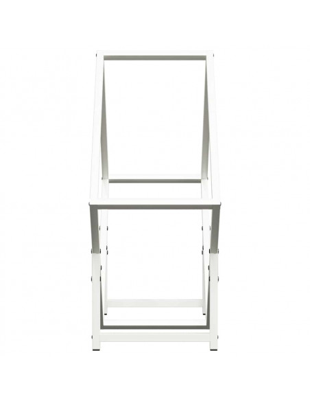Rastrelliera per Legna da Ardere Bianca 60x25x60 cm