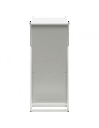 Rastrelliera per Legna da Ardere Bianca 69,5x35x81 cm