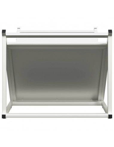 Rastrelliera per Legna da Ardere Bianca 70x43x34,5 cm