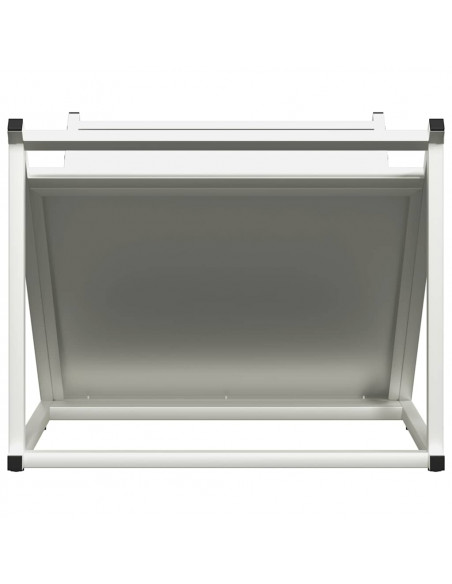 Rastrelliera per Legna da Ardere Bianca 70x43x34,5 cm