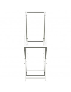 Rastrelliera per Legna da Ardere Bianca 80x25x80 cm