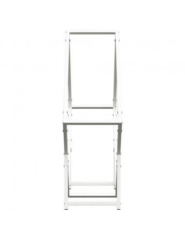 Rastrelliera per Legna da Ardere Bianca 80x25x80 cm