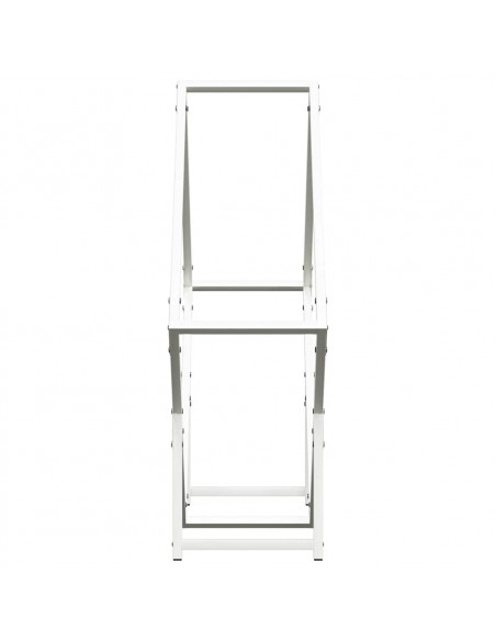 Rastrelliera per Legna da Ardere Bianca 80x25x80 cm