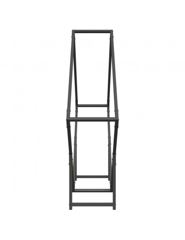 Rastrelliera per Legna da Ardere Nera 100x25x100 cm