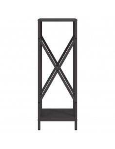 Rastrelliera per Legna da Ardere Nera 34x25x70 cm