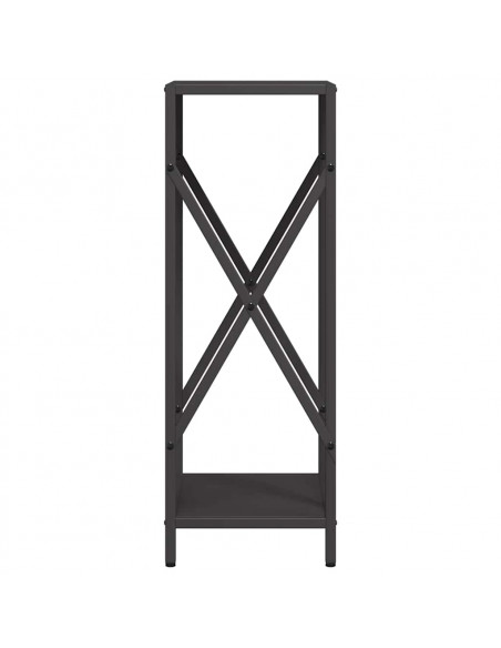 Rastrelliera per Legna da Ardere Nera 34x25x70 cm