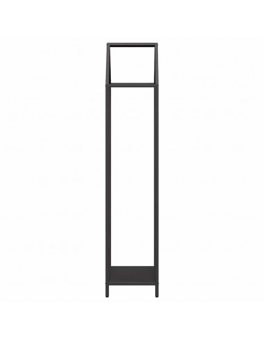 Rastrelliera per Legna da Ardere Nera 40x25x120 cm