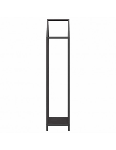 Rastrelliera per Legna da Ardere Nera 40x25x120 cm