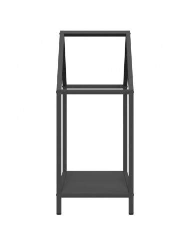 Rastrelliera per Legna da Ardere Nera 40x25x60 cm
