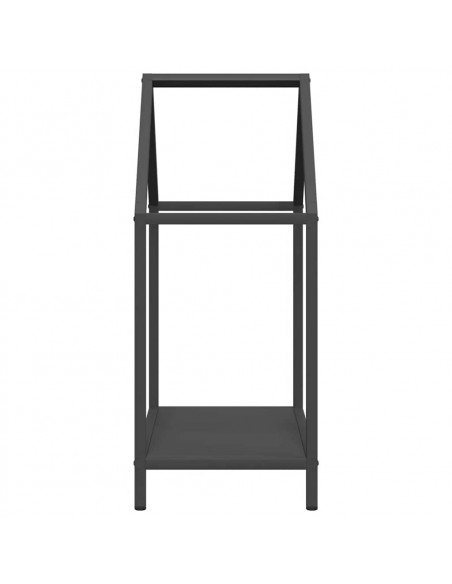 Rastrelliera per Legna da Ardere Nera 40x25x60 cm
