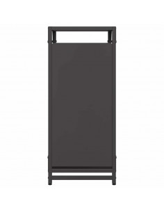 Rastrelliera per Legna da Ardere Nera 44x28x65 cm