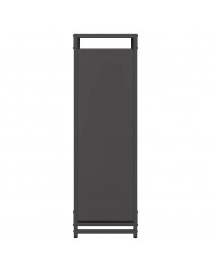 Rastrelliera per Legna da Ardere Nera 44x28x90 cm