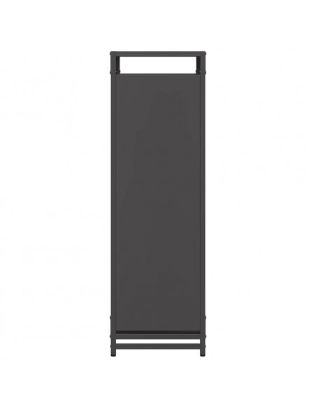 Rastrelliera per Legna da Ardere Nera 44x28x90 cm