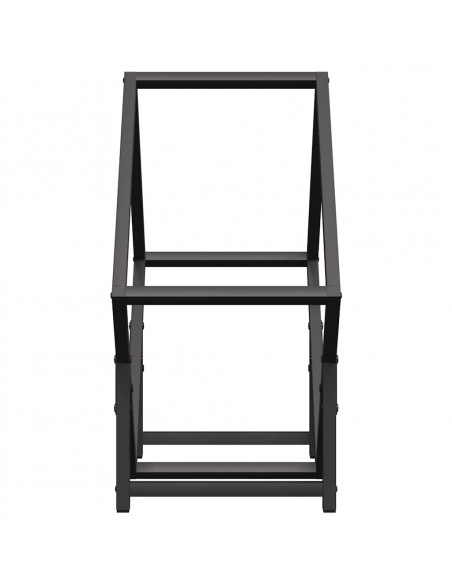 Rastrelliera per Legna da Ardere Nera 50x25x50 cm