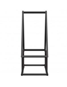 Rastrelliera per Legna da Ardere Nera 50x25x60 cm