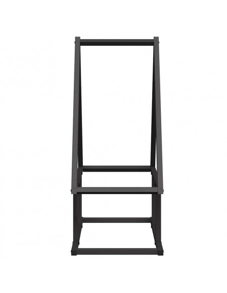 Rastrelliera per Legna da Ardere Nera 50x25x60 cm
