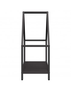 Rastrelliera per Legna da Ardere Nera 60x25x60 cm
