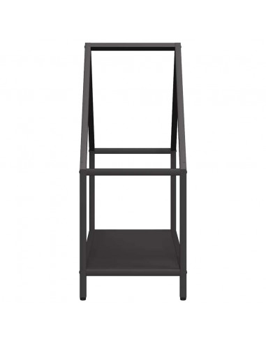 Rastrelliera per Legna da Ardere Nera 60x25x60 cm