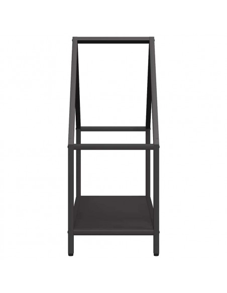 Rastrelliera per Legna da Ardere Nera 60x25x60 cm