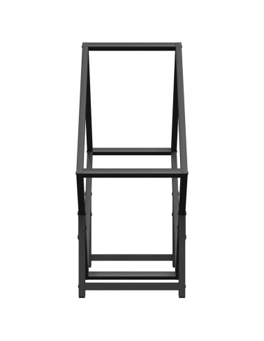 Rastrelliera per Legna da Ardere Nera 60x25x60 cm