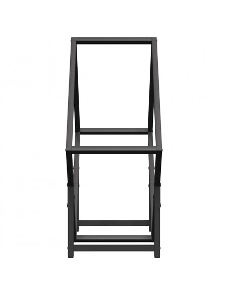 Rastrelliera per Legna da Ardere Nera 60x25x60 cm