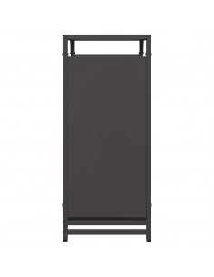Rastrelliera per Legna da Ardere Nera 60x28x65 cm