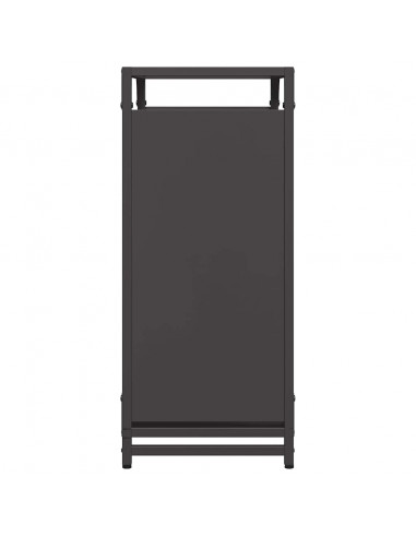 Rastrelliera per Legna da Ardere Nera 60x28x65 cm