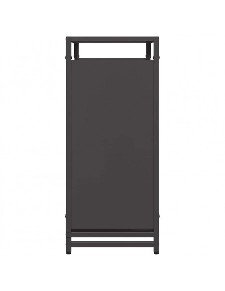 Rastrelliera per Legna da Ardere Nera 60x28x65 cm