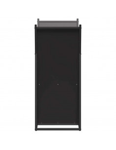 Rastrelliera per Legna da Ardere Nera 69,5x35x81 cm