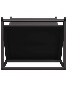 Rastrelliera per Legna da Ardere Nera 70x43x34,5 cm