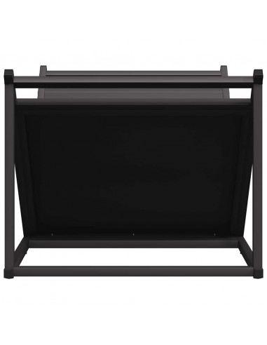 Rastrelliera per Legna da Ardere Nera 70x43x34,5 cm