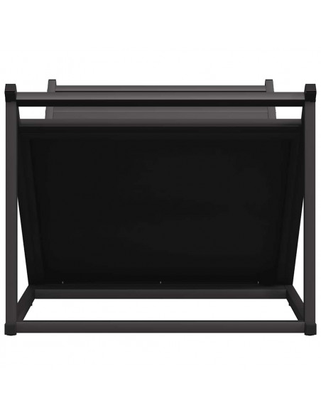 Rastrelliera per Legna da Ardere Nera 70x43x34,5 cm