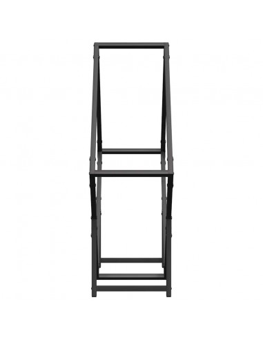 Rastrelliera per Legna da Ardere Nera 80x25x80 cm