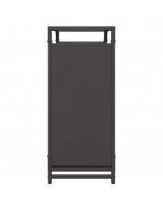 Rastrelliera per Legna da Ardere Nera 90x28x65 cm
