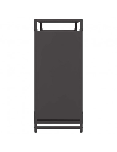 Rastrelliera per Legna da Ardere Nera 90x28x65 cm