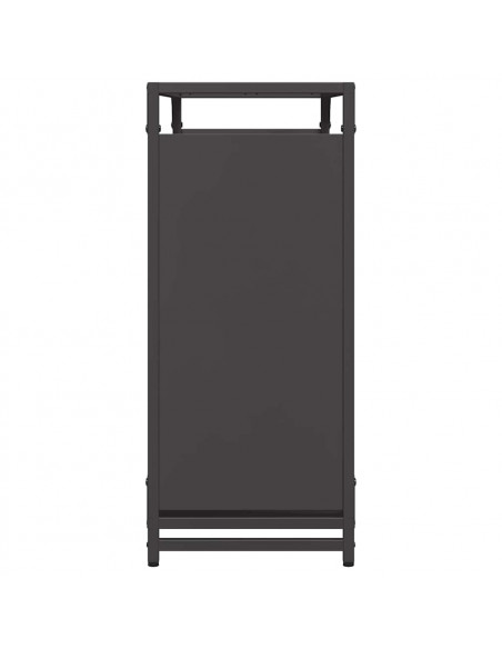Rastrelliera per Legna da Ardere Nera 90x28x65 cm