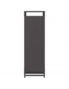 Rastrelliera per Legna da Ardere Nera 90x28x90 cm