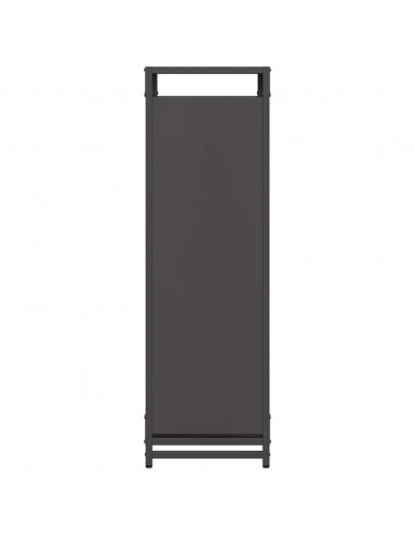 Rastrelliera per Legna da Ardere Nera 90x28x90 cm