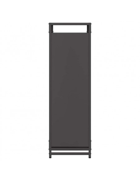 Rastrelliera per Legna da Ardere Nera 90x28x90 cm